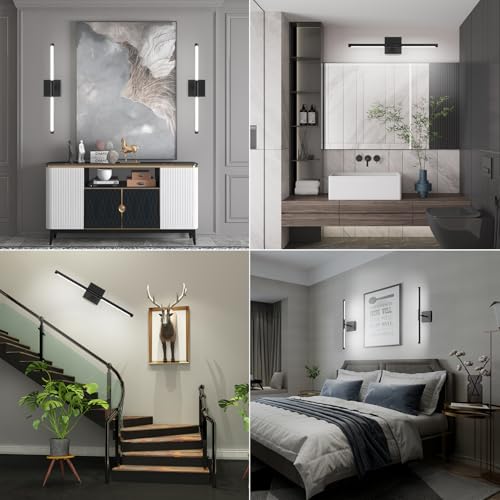 Hardwired Black Vanity Light Fixtures for Bathroom
