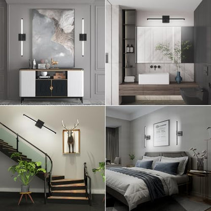 Hardwired Black Vanity Light Fixtures for Bathroom