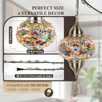 Turkish Moroccan Mosaic Pendant Light