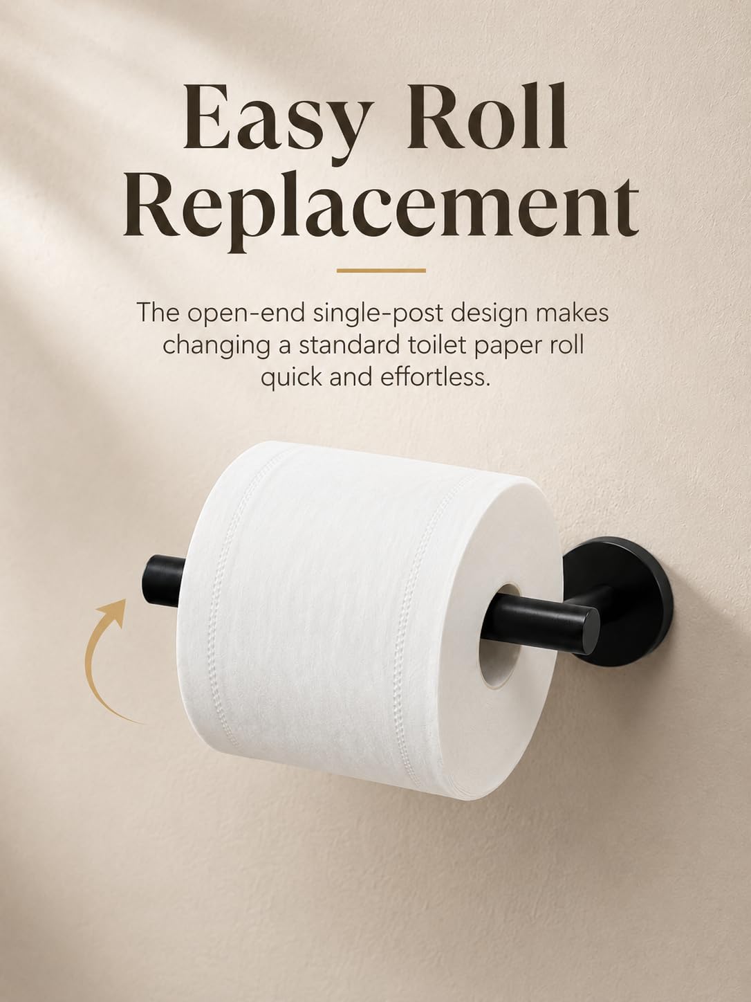 Single Post Toilet Paper Holder (Black)