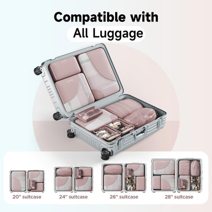 Packing Cubes for Travel (21 Light Coral)