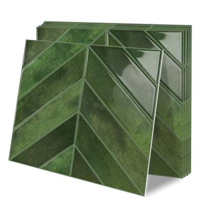 10 Sheets Thicker Herringbone Peel and Stick Backsplash