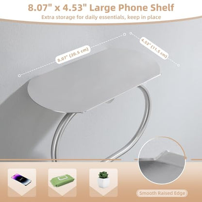 Oval Towel Ring with Storage Shelf