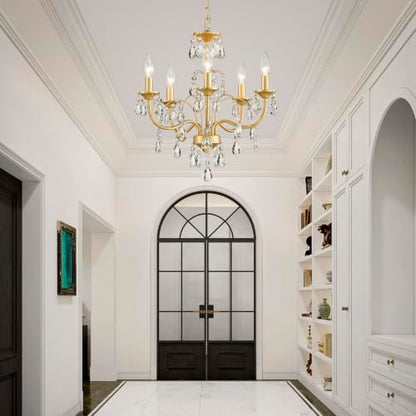 Modern Crystal Chandeliers for Dining Room Light Fixture for Bedroom Living Room Kitchen Entryway Bar Bathroom