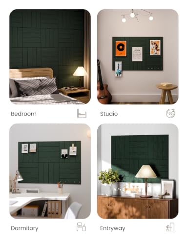 36" x 24" Large Felt Bulletin Board (Christmas Green / Bold-stripe 6-pack)