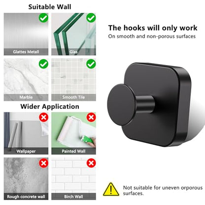 Adhesive Stainless Steel Towel Hooks