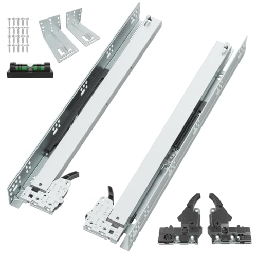 Undermount Soft Close Drawer Slides with Rear Mount Brackets