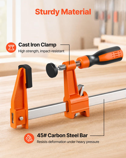 Bar Clamps for Woodworking (Medium-Duty / 24"(8 Pack))