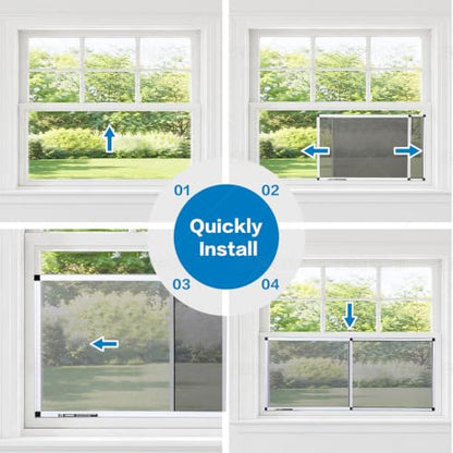 Expandable Window Screen (White / 20" H x 28"-54" W)