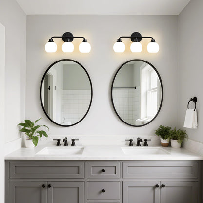 Bathroom Light Fixtures Black Vanity Light 3 Light Bathroom Lights (Black / 3-Lights)