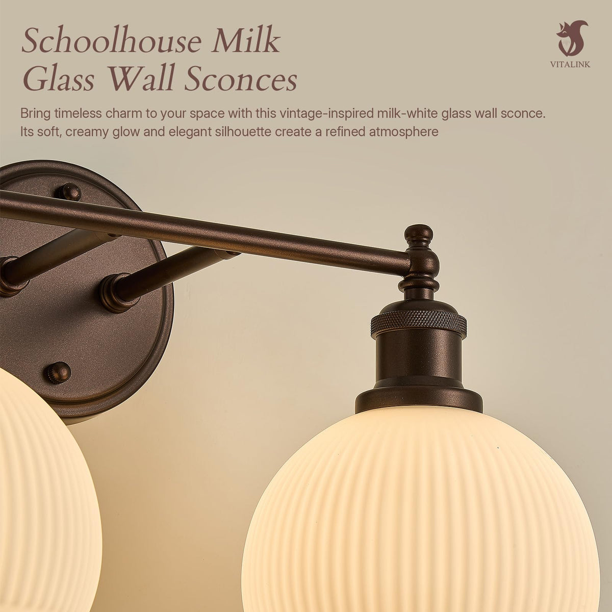 2 light Bathroom Vanity Light Oil Rubbed Bronze Hardwired Wall Sconce (ORB & Ribbed Dome Shade / 2-light)
