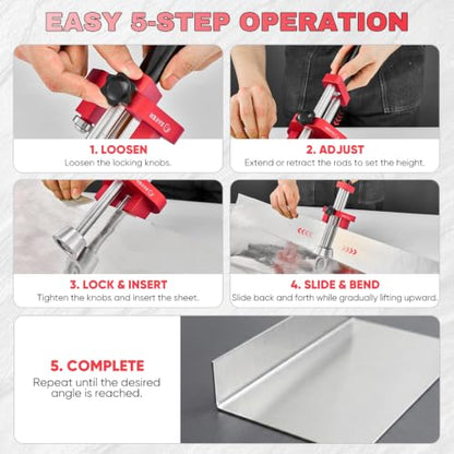 One Station Sheet Metal Bender (Small Red)