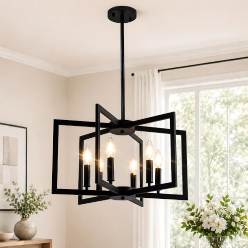 24 Light Large Black Chandelier for Dining Room Light Fixture Over Table