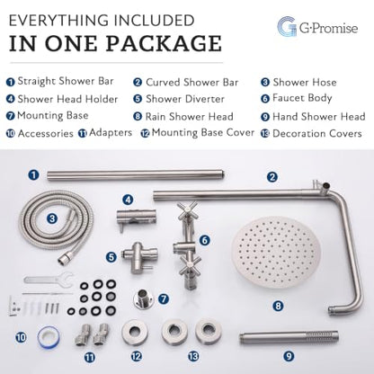 316 Marine Grade Stainless Steel Outdoor Shower Kit