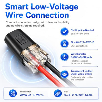 50 Pcs Double Wire Plug in Connector
