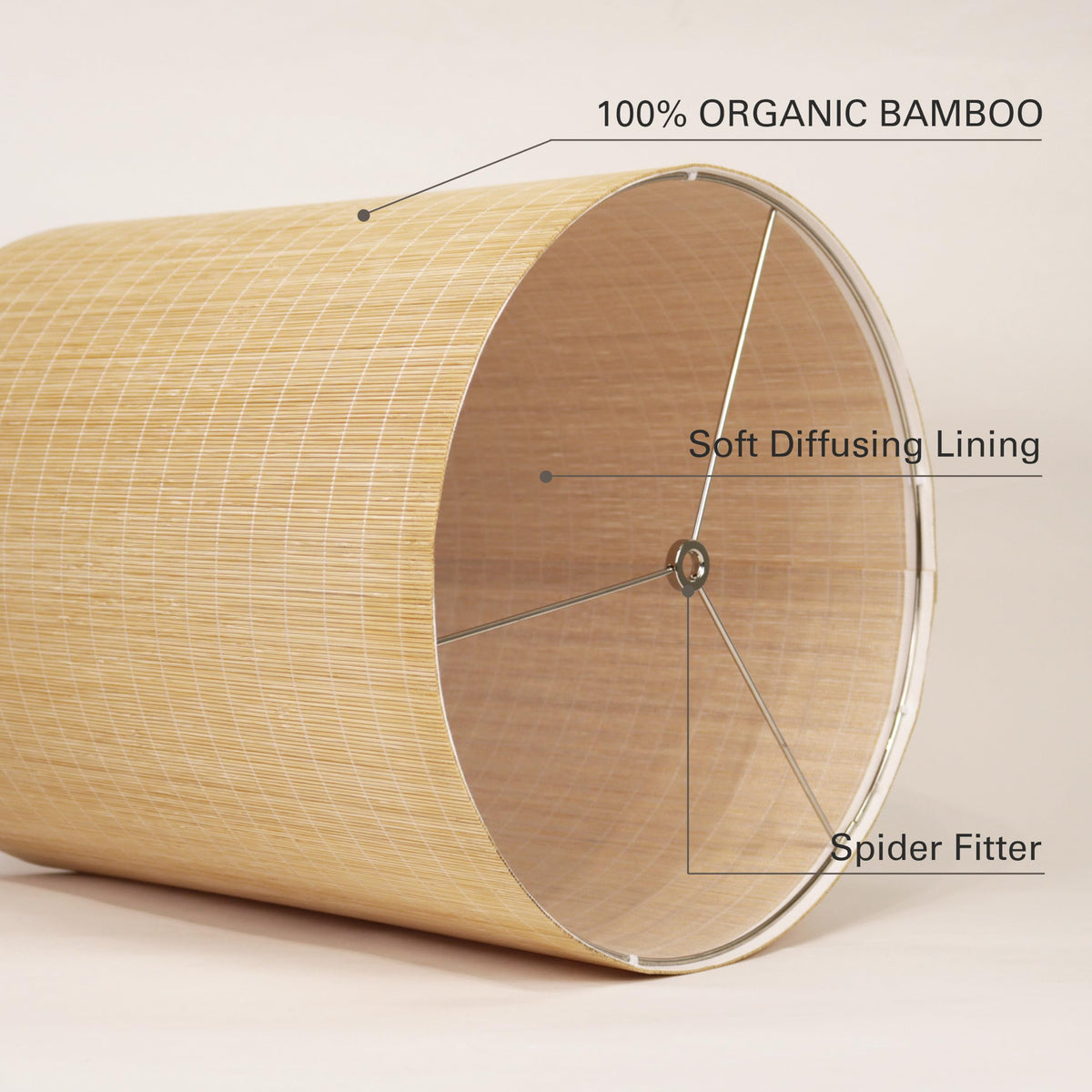 Bamboo Lamp Shade 1 Pack (Yellow)