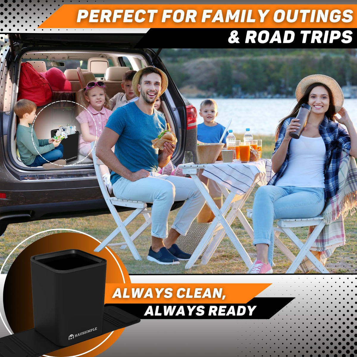 Car Trash Can (Black / Medium)