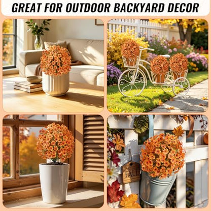 Outdoor Artificial Violet Flowers with Ground Stake
