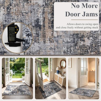 2x3 Entryway Area Rug (Black & Cream / 2' x 3' (Rectangular))