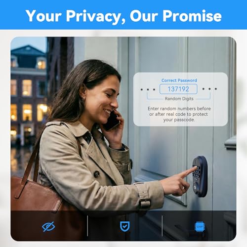 350YS 5-in-1 Keyless Entry Door Lock Smart Deadbolt with Handle