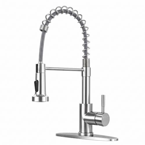 Kitchen Faucet with Pull Down Sprayer (Brushed Nickel)