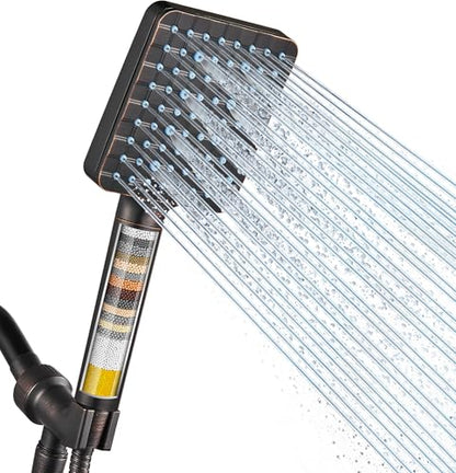 Filtered Shower Head with Handheld (Square / 2. Oil Rubbed Bronze)