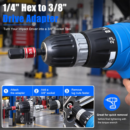 3/8-Inch Drive Click Torque Wrench Set (20-240 in.-lb), 31-Piece Bike & Auto Tool Kit with Metric Sockets (6-21mm), Torx/Hex Bit Sockets, Spark Plug Sockets & Extension (3/8" 20-240 in.lb - 31 Pcs)