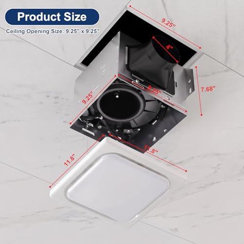Bathroom Exhaust Fan with Light