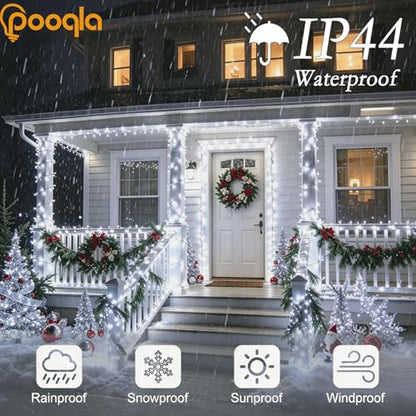 2 Pack String Lights Battery Operated (50 LED x2 / Cool White)