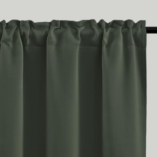 4 Panels Rod Pocket Blackout Window Curtains for Bedroom