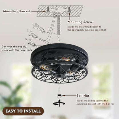 12.6" Gold Accent Flush Mount Ceiling Light