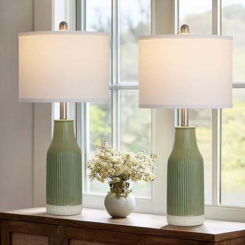 Ceramic Table Lamps Set of 2 for Living Room