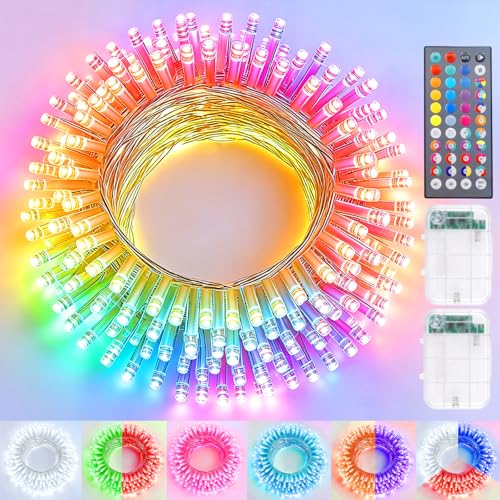 Clear Wire LED String Lights Indoor Christmas Lights Battery Powered