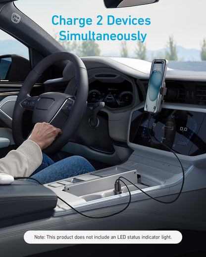 30W 2 Port PowerIQ 3.0 USB C iPhone Car Charger