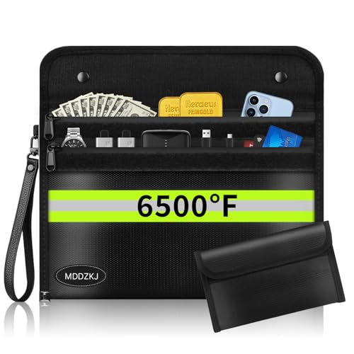 Upgraded 3 Pockets Fireproof Document Bag