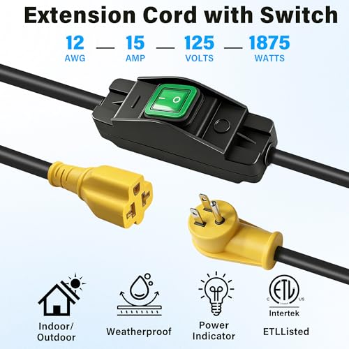 Heavy Duty Extension Cord with Switch