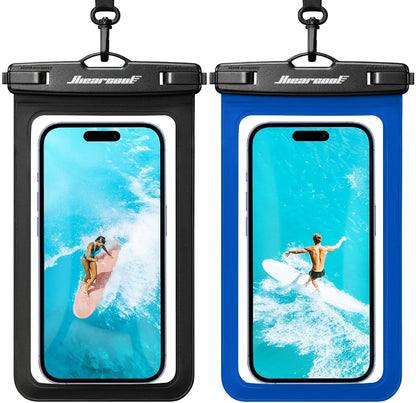 Waterproof Phone Pouch (2-Pack Black & Navy Blue)