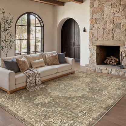 Area Rugs 6x9 Washable Rug for Living Room Brown (Brown Ⅲ / 6' x 9' (Rectangular))