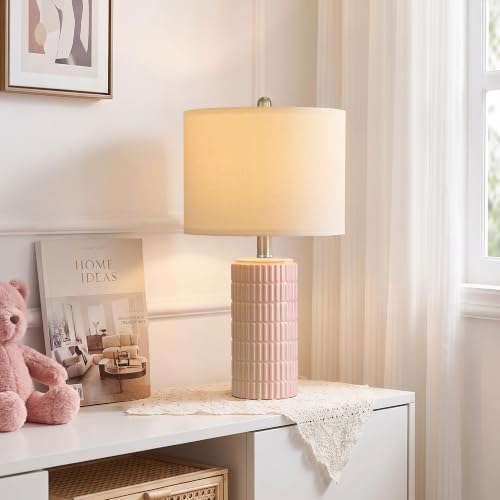 21'' Modern Ceramic Table Lamp with Gift Box for Bedroom
