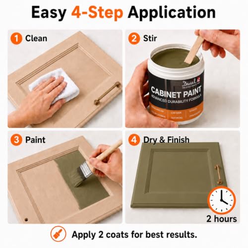 Cabinet Paint (Olive Green / 16 Fl Oz (Pack of 1))