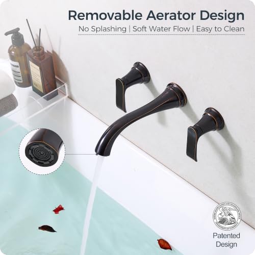 Oil Rubbed Bronze Wall Mount Tub Faucet (Oil Rubbed Bronze - Antique)