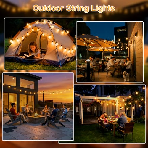 G40 String Lights Outdoor Plug in Patio Lights