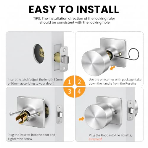 Brushed Nickel Closet Door Knobs (Brushed Nickel)