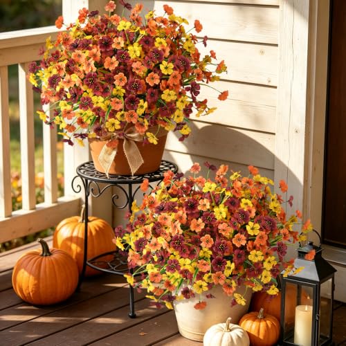 Artificial Fake Plants Flowers for Outdoor Outside Spring Summer Decoration