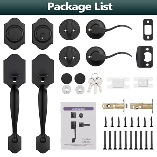 Modern Wave Exterior Door Handle Set