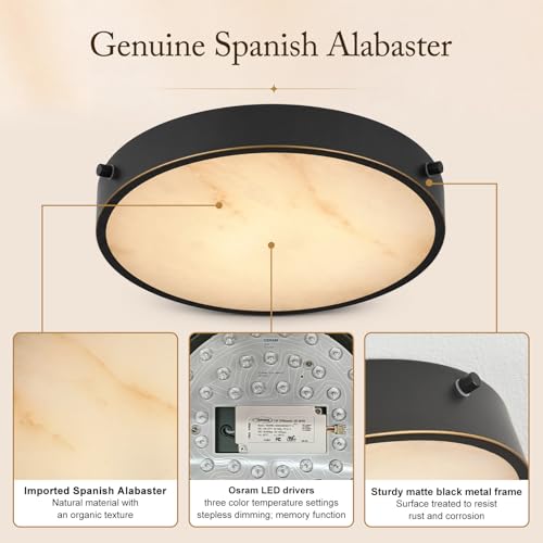 Modern Alabaster Flush