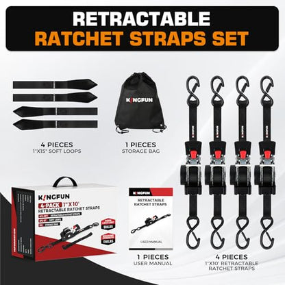 Retractable Ratchet Straps