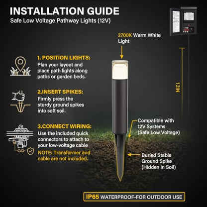 Outdoor Low Voltage Bollard Lights Path Lighting 21502