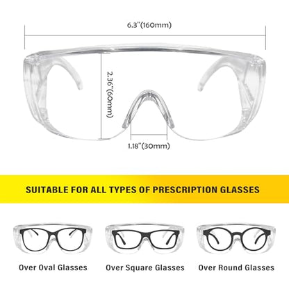 Clear Safety Glasses Over Eyeglasses