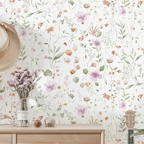 Peel and Stick Wallpaper Floral Wallpaper Boho Contact Paper for Bedroom